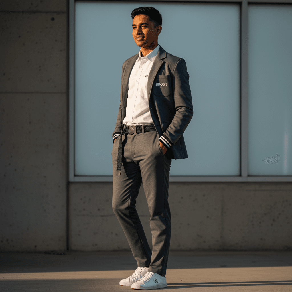 Student portrait in BROSIS uniform with professional lighting