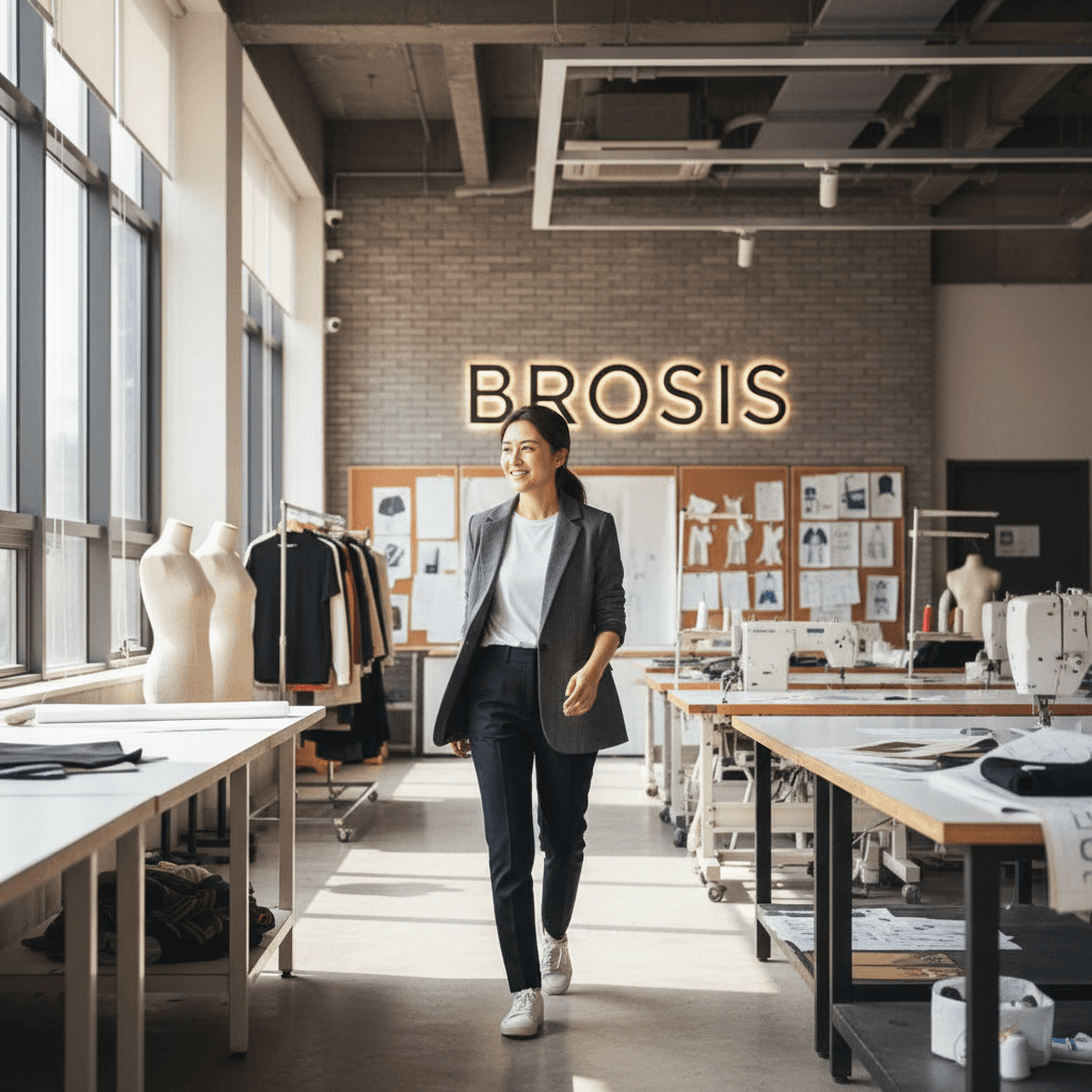 BROSIS founder in the Beijing design and production space
