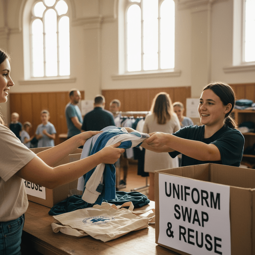 Student or parent participating in BROSIS trade-in service