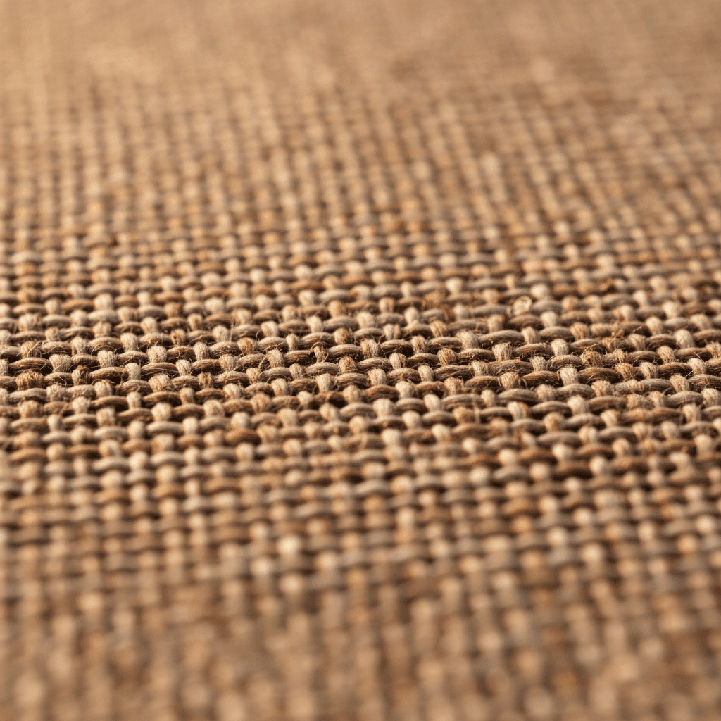 Close-up of innovative eco-friendly fabric made from coffee grounds