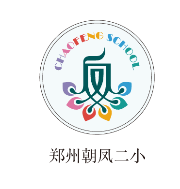 Chaofeng School logo with a teal stylized emblem, colorful petals, and Chinese text below.